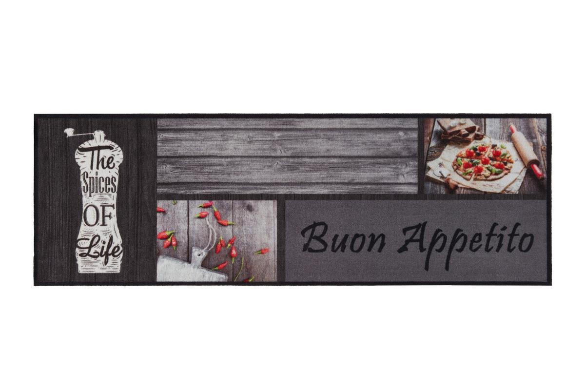 Läufer Cook & Wash in Grau ca. 50x150cm - Grau, Modern, Kunststoff (50/150cm) - Modern Living