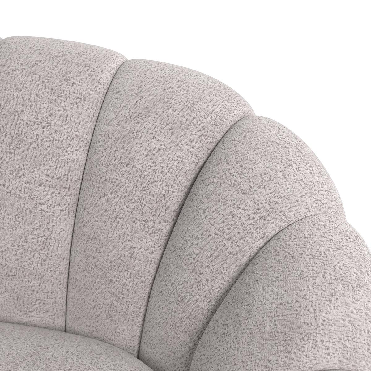 Sofa Lena Chenille Hellgrau - Greige, MODERN, Holz/Textil (150/62/92cm)
