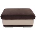 Tabure Seaside - krom/rjava, Konvencionalno, kovina/tekstil (97/47/67cm) - Premium Living Tabure Seaside - krom/rjava, Konvencionalno, kovina/tekstil (97/47/67cm) - Premium Living