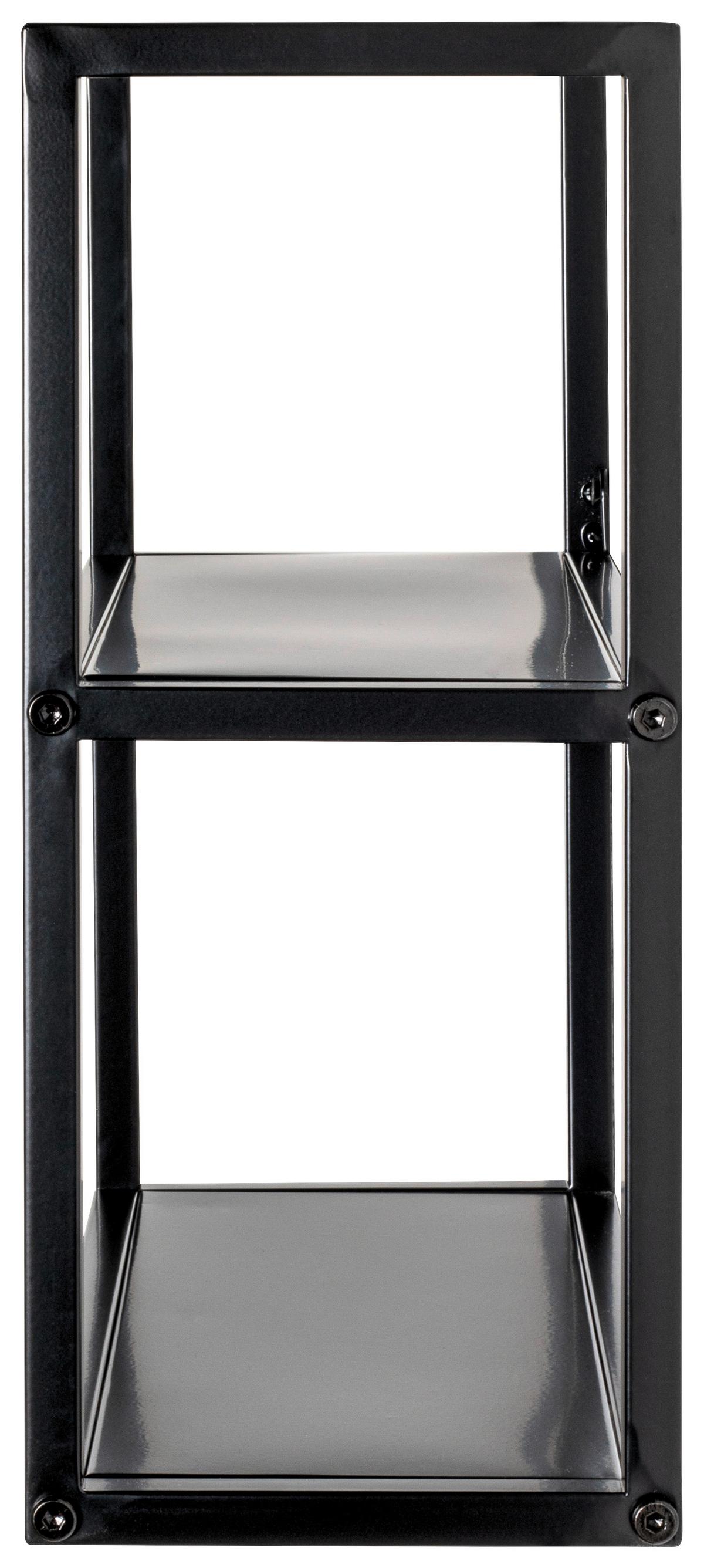 REGAŁ ŚCIENNY SHEFFIELD - czarny, Design, metal (36/36/15cm)