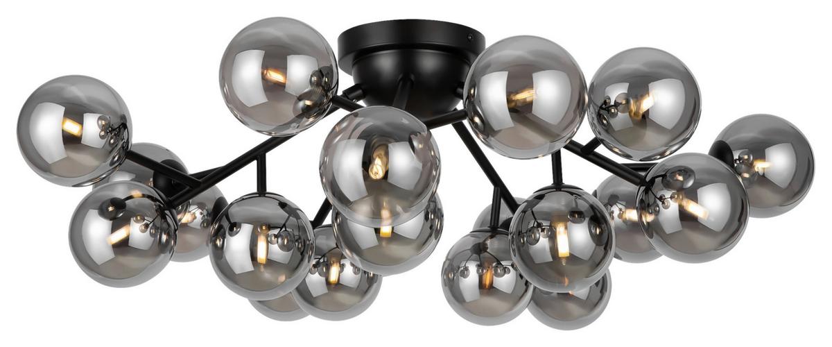 Deckenleuchte Dallas Schwarz max. 28 Watt - Schwarz, Basics, Glas/Metall (75/30/75cm) - MAYTONI