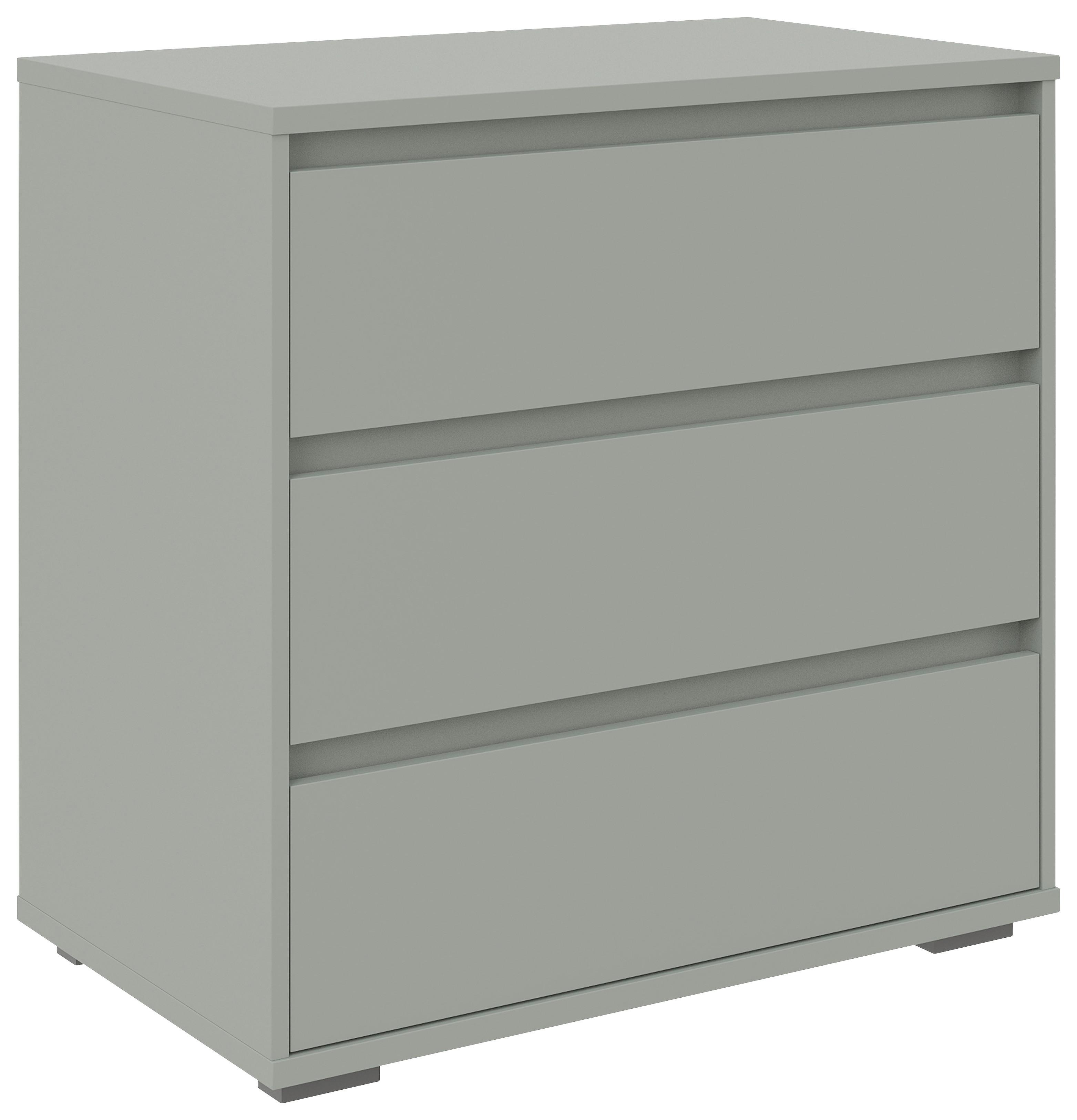 KOMODA LINE - antracytowy/szarozielony, Design, materiał drewnopochodny/tworzywo sztuczne (80,1/78,8/48cm) - Carryhome