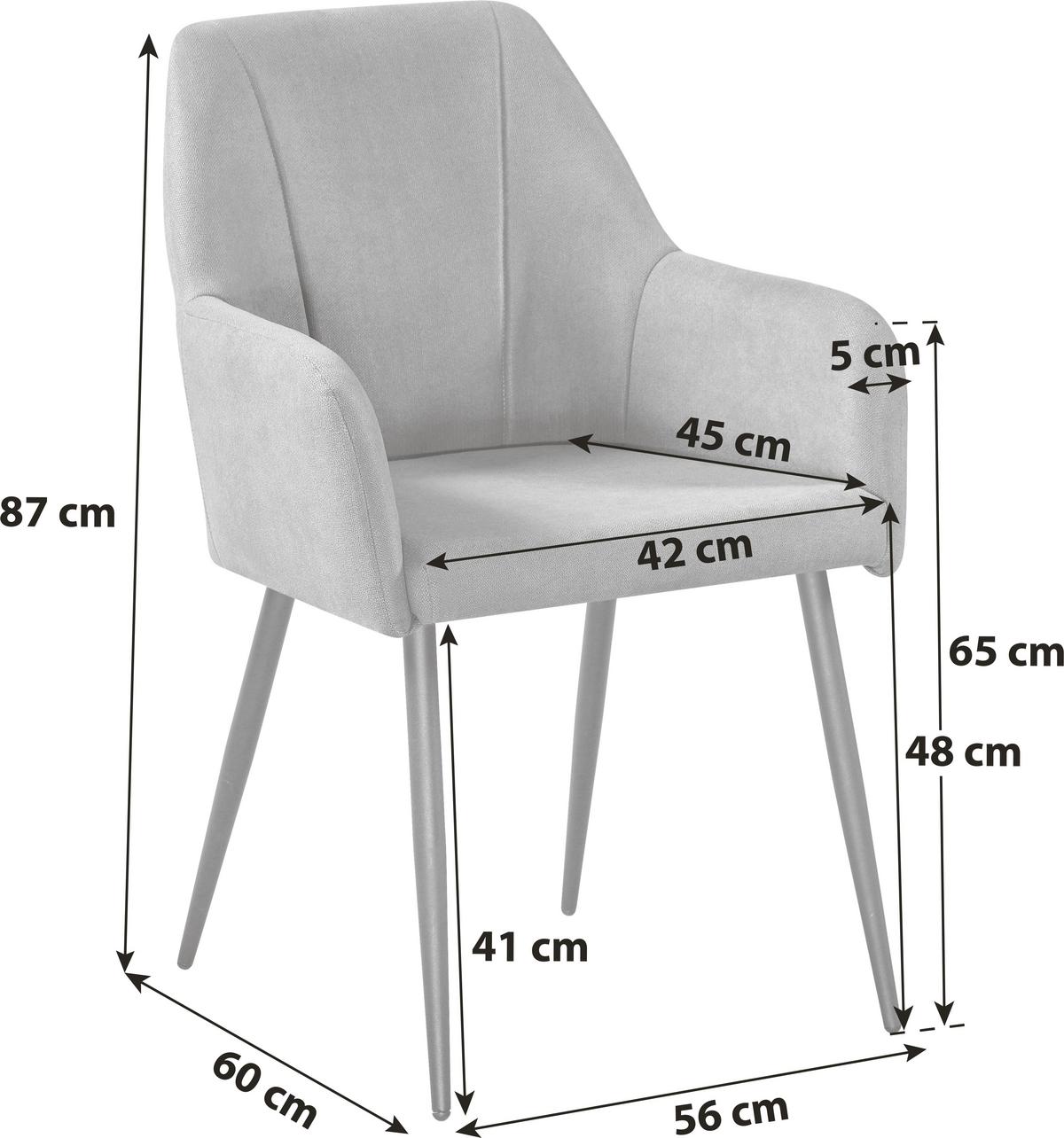 KRZESŁO Z PODŁOKIETNIKAMI ADELINA - czarny/cappuccino, Lifestyle, metal/tkanina (56/87/60cm) - MID.YOU