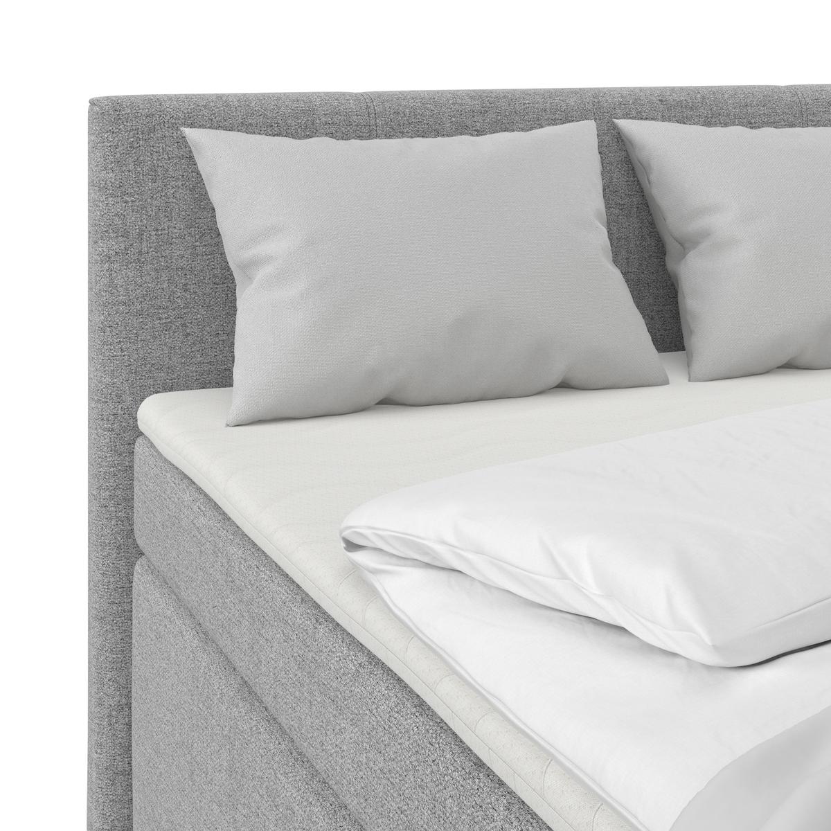 Boxspring Krevet Mira - siva, Konvencionalno, metal/tekstil (140/200cm) - Best Price