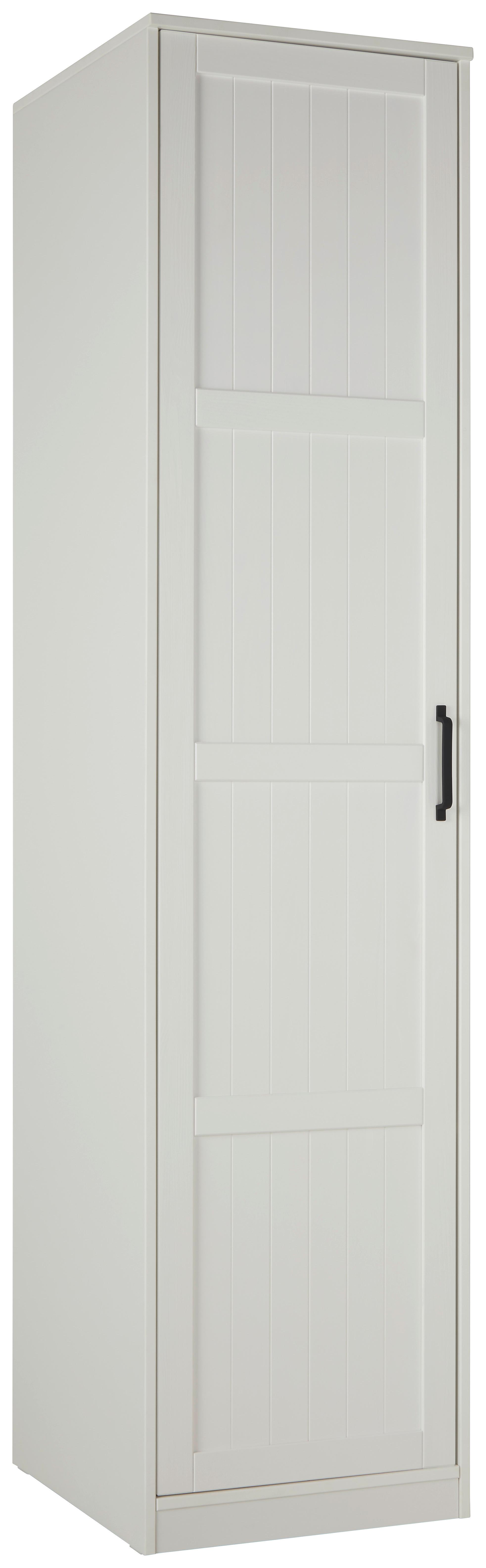Ormar S Klasičnim Vratima Madita - bijela/crna, Romantik / Landhaus, drvo/plastika (52/220/60cm) - Modern Living