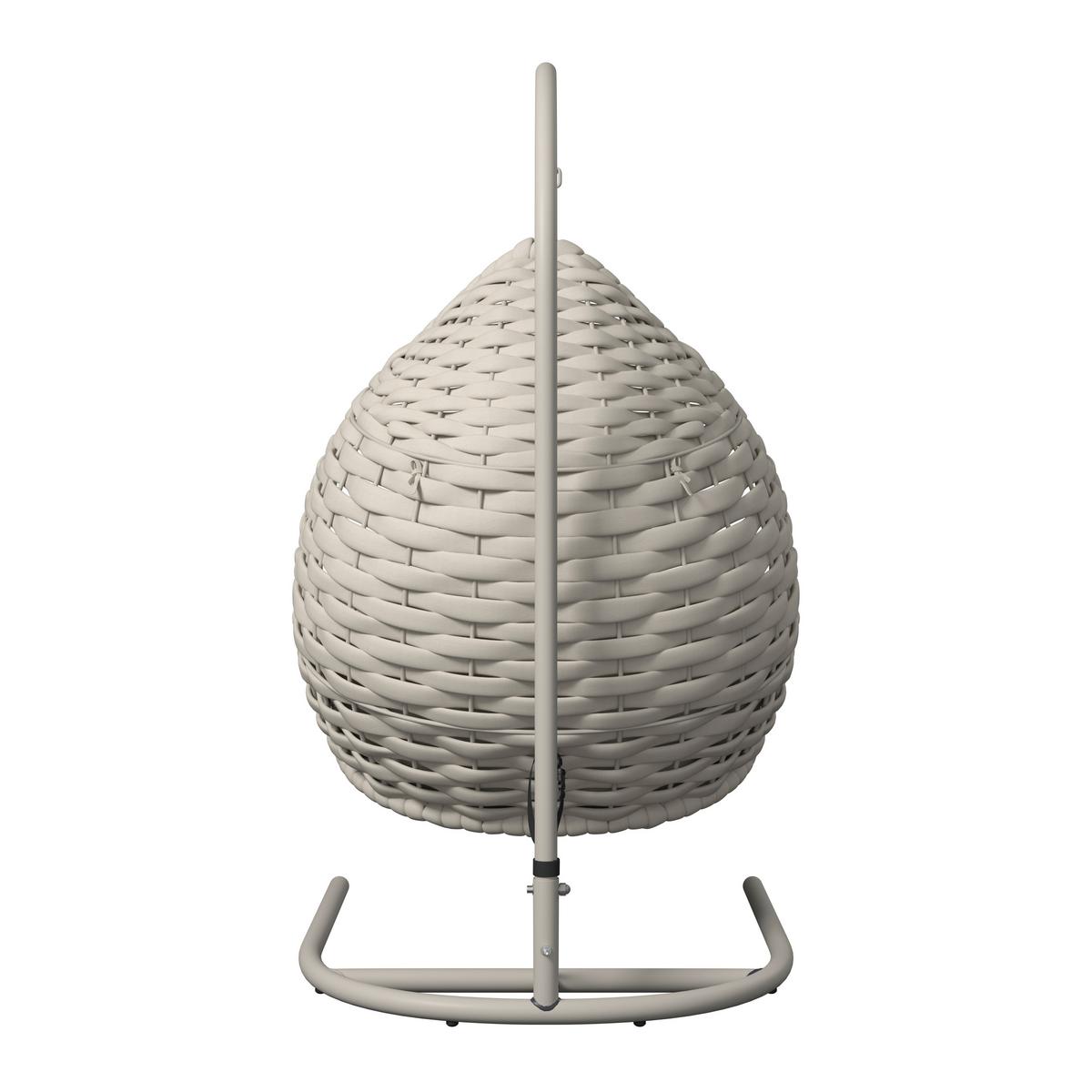 Hängesessel Sasa Creme Outdoorstoff/Metall/Kunststoff - Creme, MODERN, Kunststoff/Textil (115/200/118cm) - Bessagi Garden