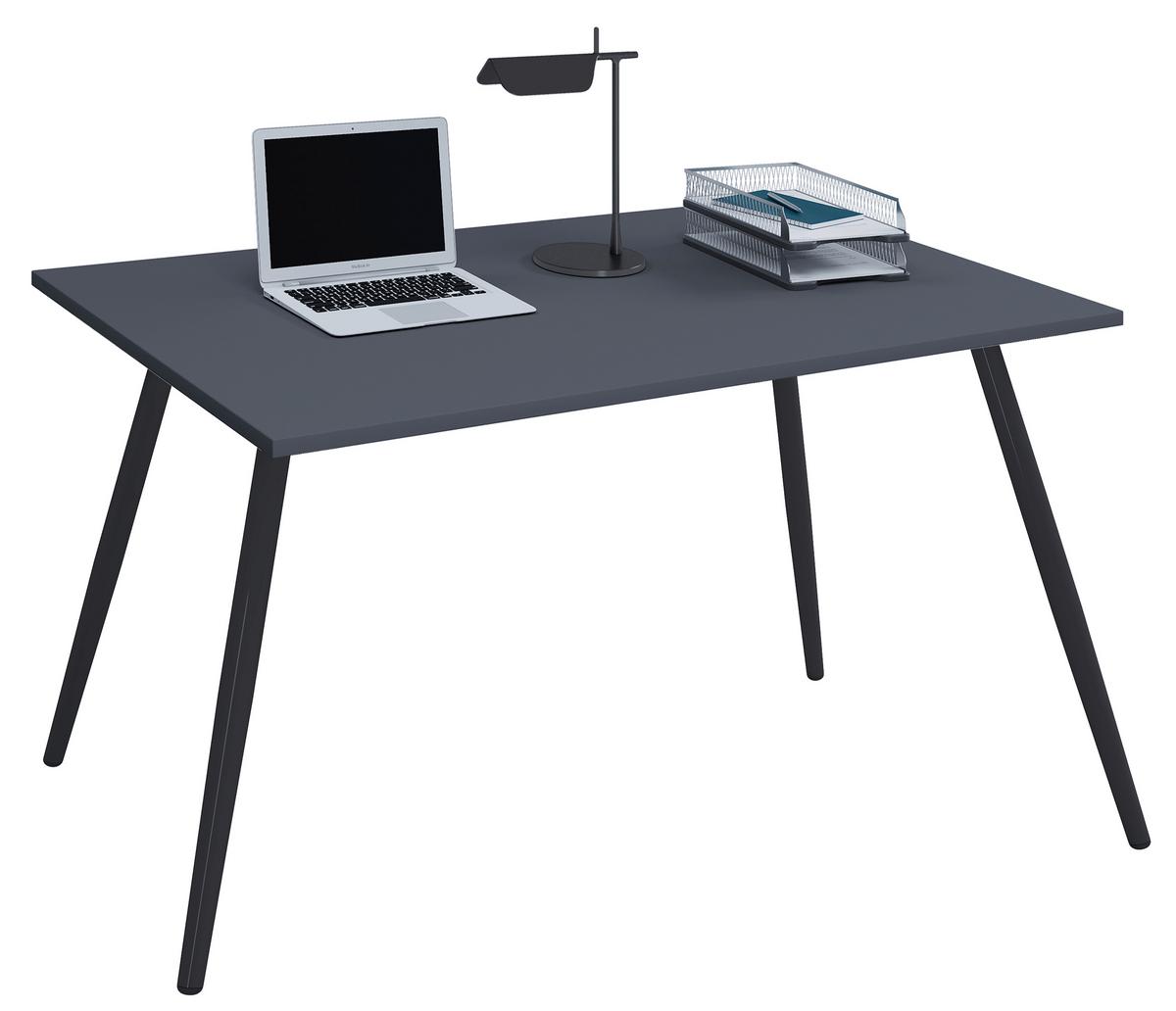 Pisalna Miza Salia, Bela, Črna, 110x50cm - črna/bela, Moderno, kovina/leseni material (110/50/70cm) - MID.YOU