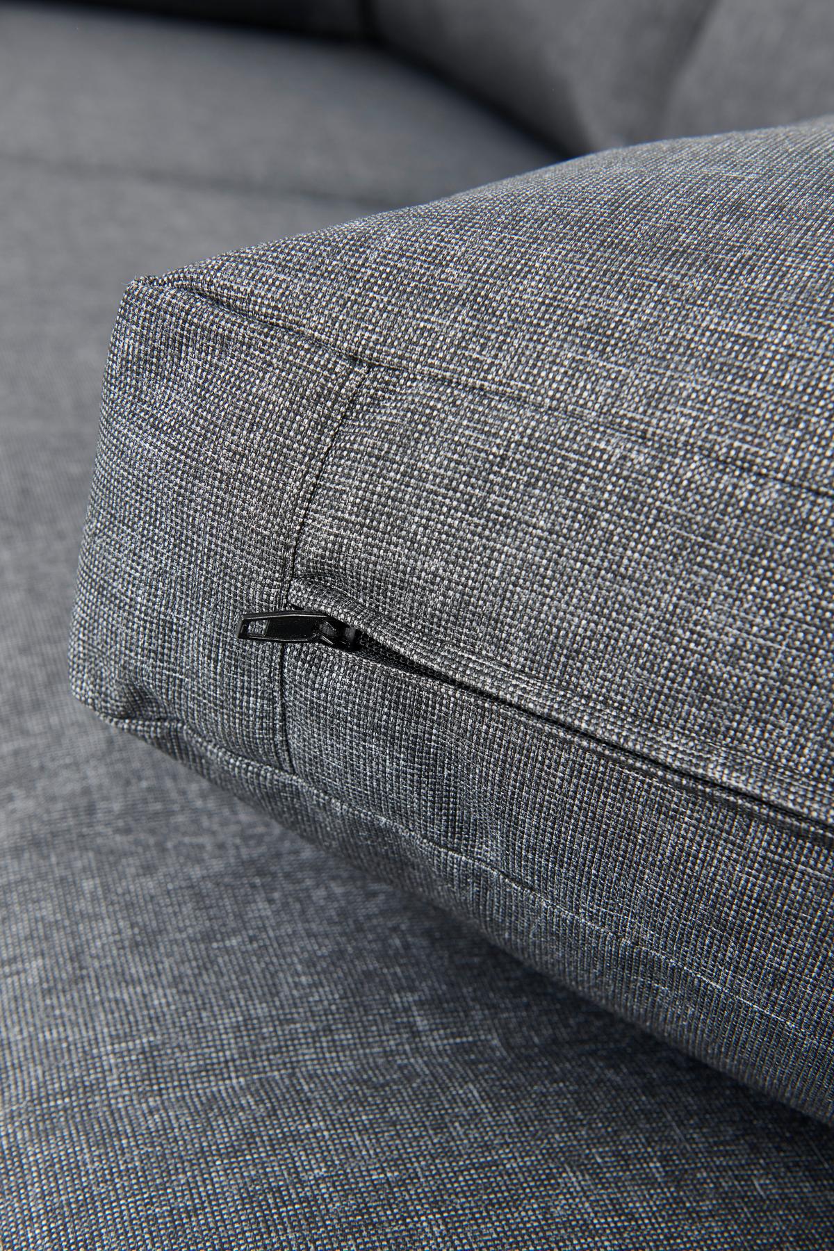 Garnitură grădină MANOCA - culoare aluminiu/gri, Modern, lemn/metal (247/247cm) - Beldano