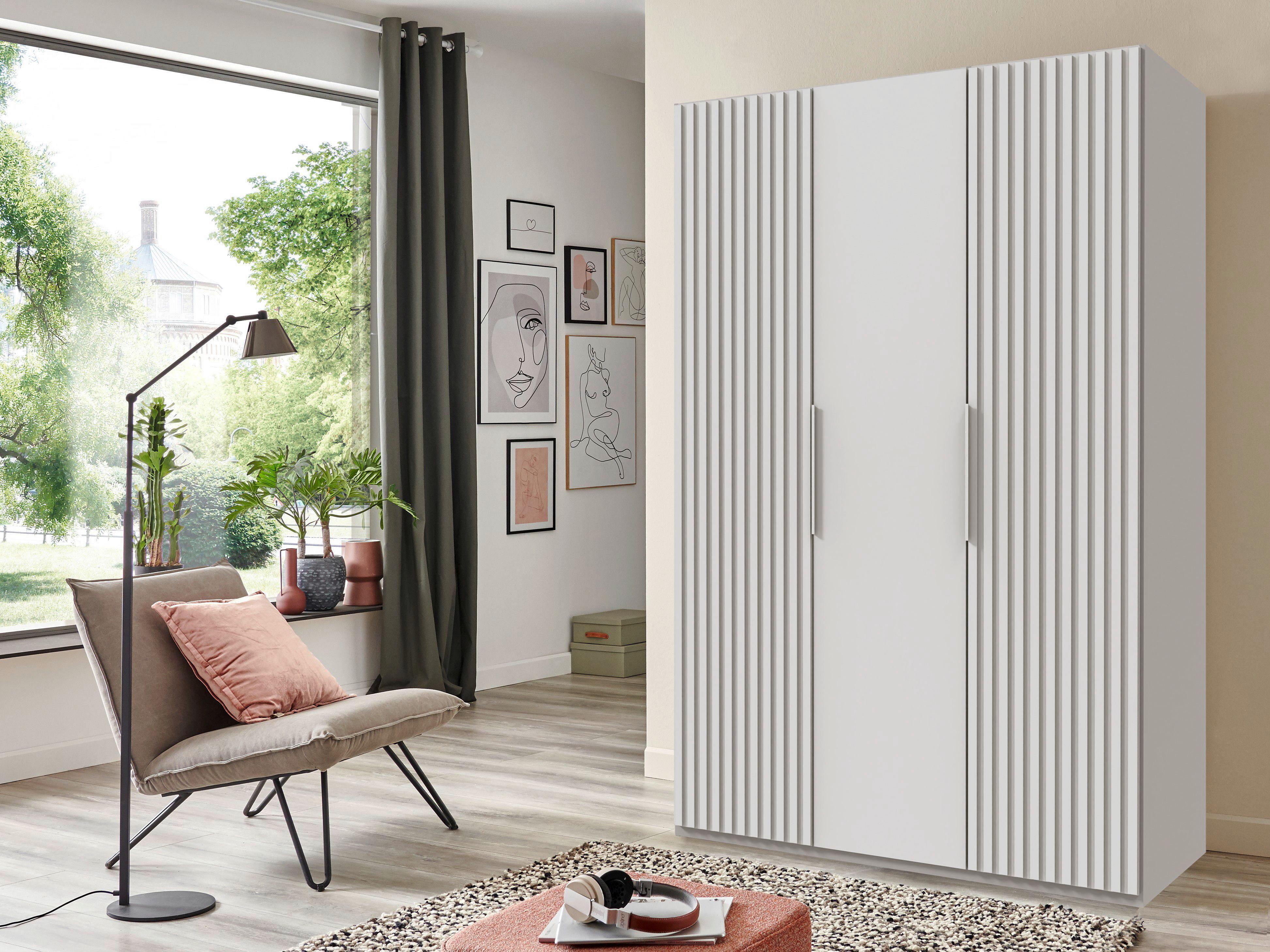 DULAP USI ROTATIVE ANDORRA - alb, Modern, material pe bază de lemn (150/216/58cm) - Modern Living