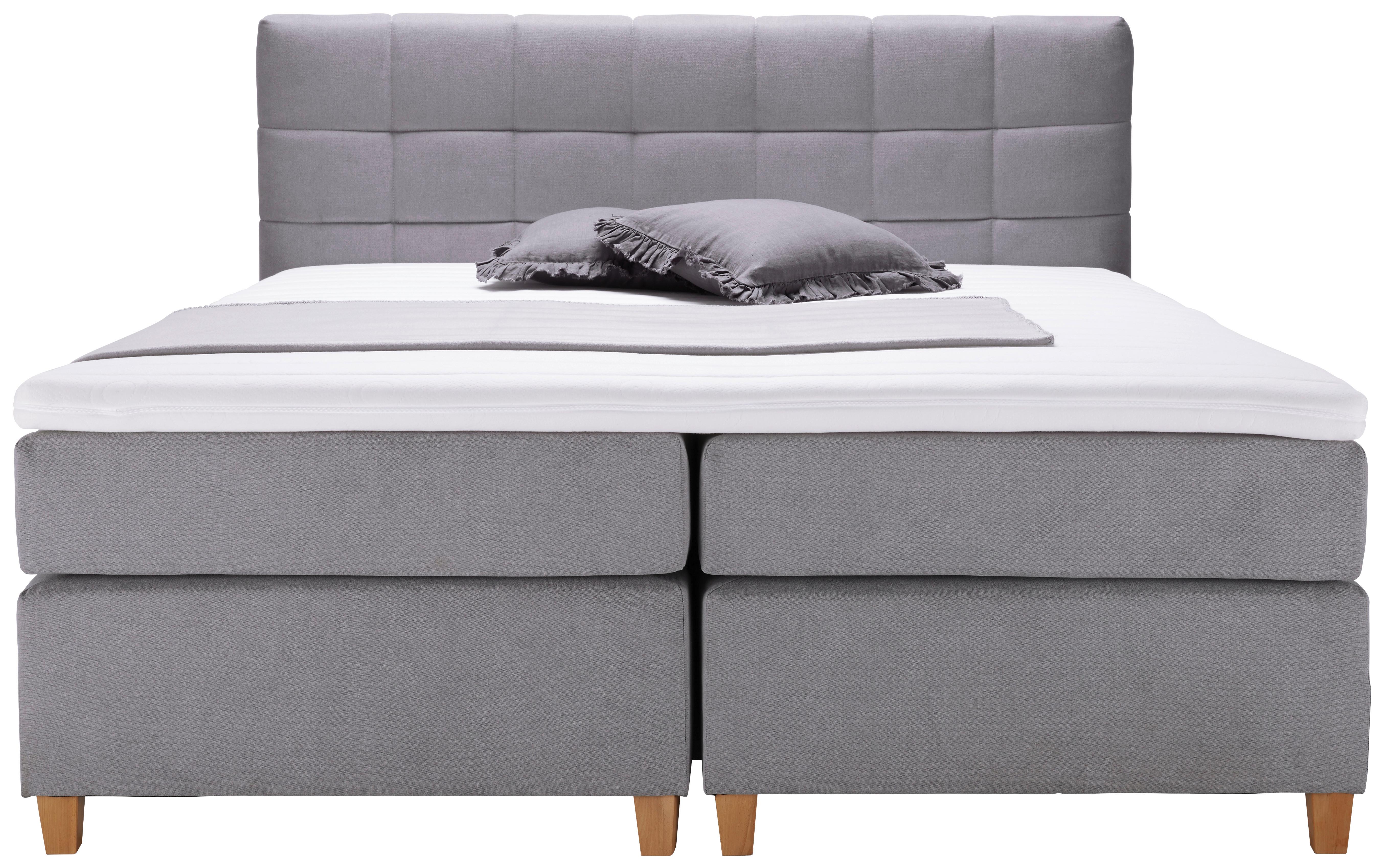 Boxspringbett Jerry Ca. 180x200 Cm Grau Mit Topper Online Kaufen Mömax