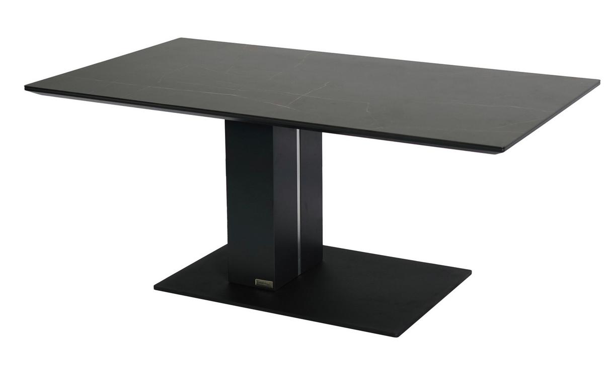 STOLIK KAWOWY MILANO -EXKLUSIV- - antracytowy/czarny, Design, materiał drewnopochodny/metal (110/59/47-66cm) - Dieter Knoll