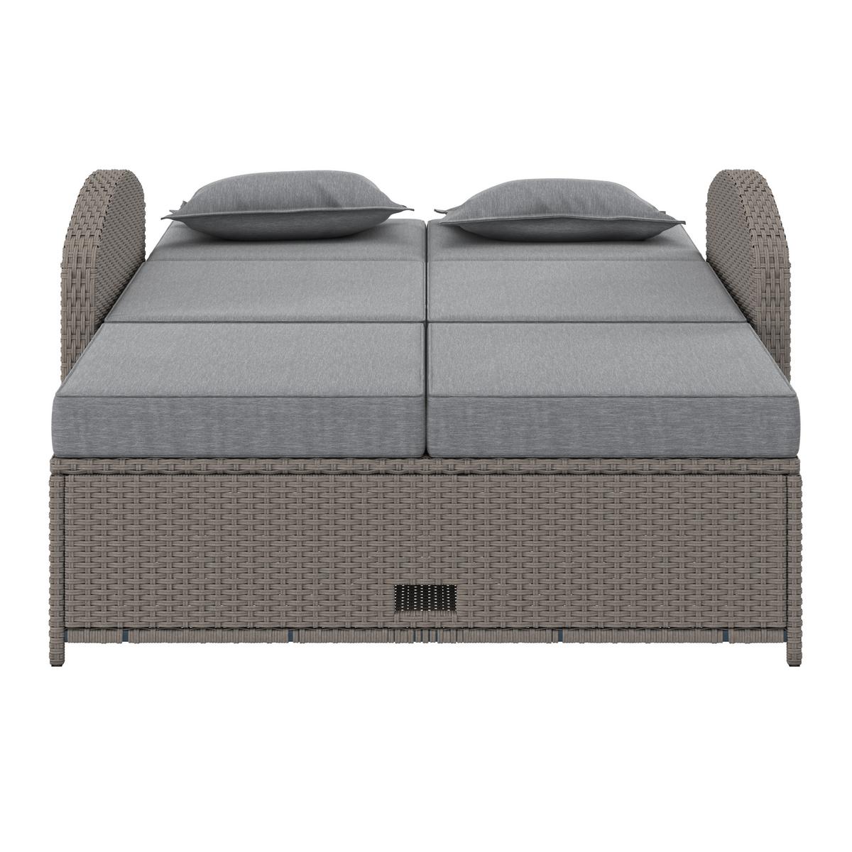 SOFA TARASOWA HAVANNA - szary, Modern, tworzywo sztuczne/metal (126/110/95/30,5/82/64cm) - Ambia Garden