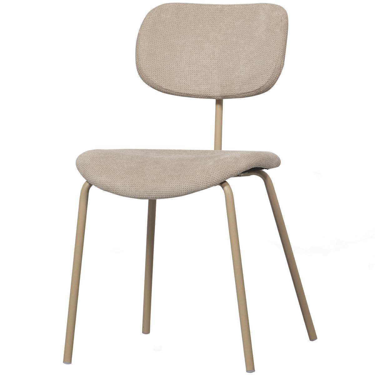STUHL-SET Link Sandfarben B: 54cm - Sandfarben, MODERN, Textil/Metall (54/78/45cm) - Livetastic