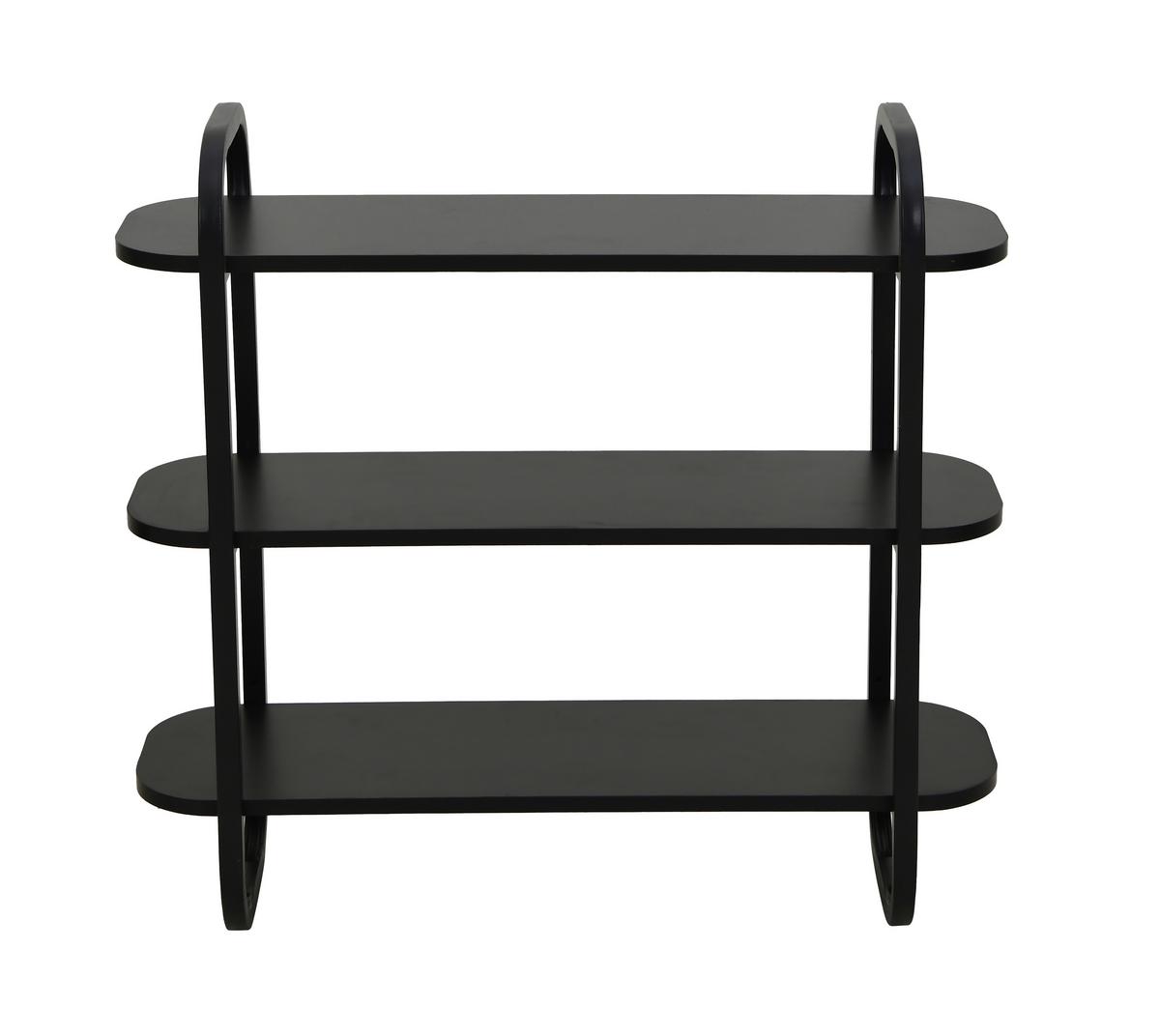 Regal Bend Schwarz - Schwarz, Modern, Holzwerkstoff/Metall (76/72/27cm) - Mömax
