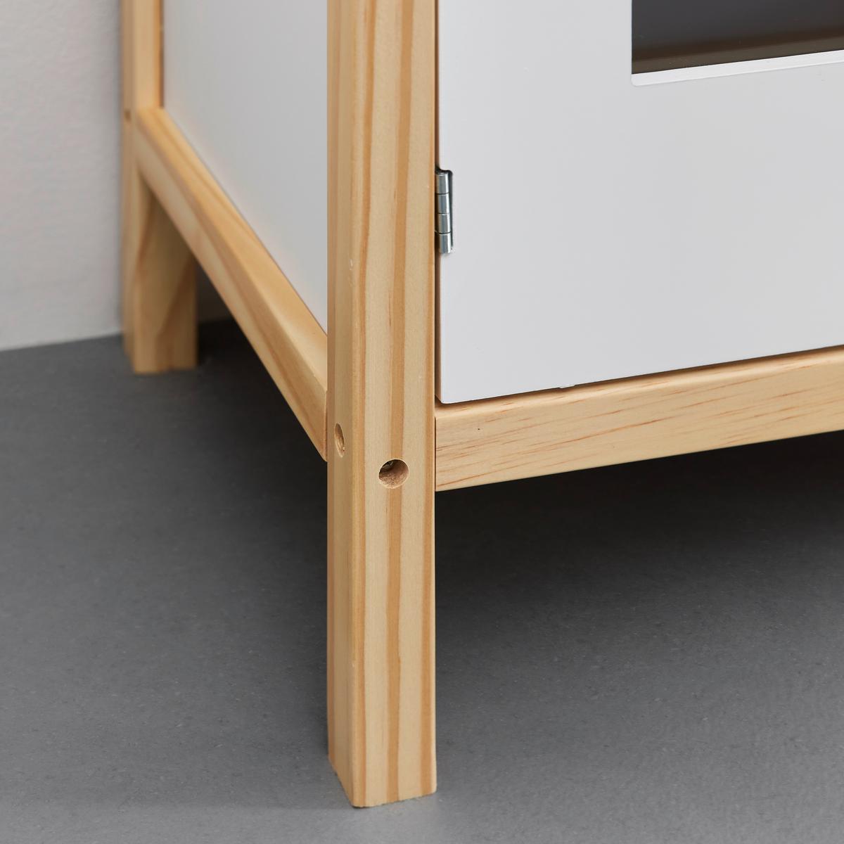 Kinderküche Molly Grau/Weiß Echtholz/MDF - Weiß/Grau, MODERN, Holz (60/100/30cm) - Bessagi Kids