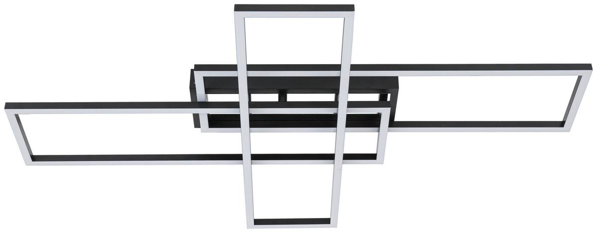 LAMPA SUFITOWA ELISE - czarny/kolor chromowy, Trend, tworzywo sztuczne/metal (82,5/55/8cm) - Novel