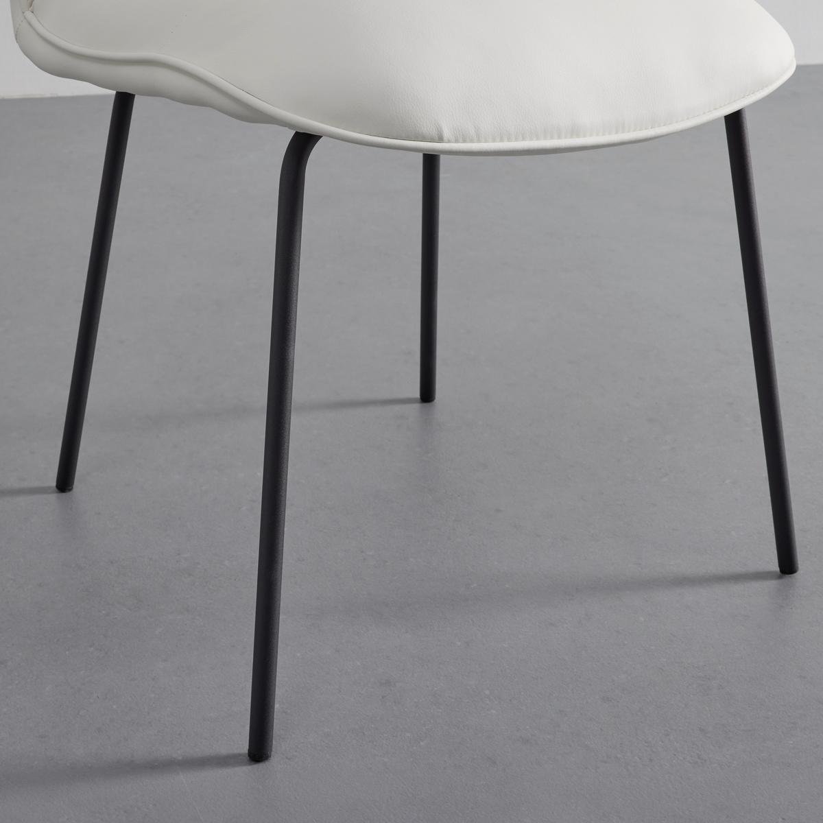 KRZESŁO ELLIS - biały/czarny, Modern, metal/drewno (43/80/50cm) - Bessagi Home