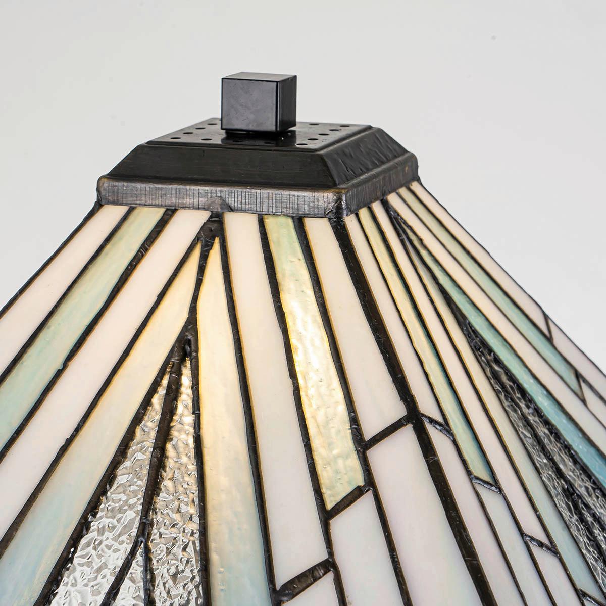 Asztali Lámpa Tf-Alderley-Tl-L - sötétbarna/többszínű, Konventionell, üveg/fém (50,4/30,4/30,4cm) - Elstead Lighting