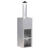 Feuerstelle Makarima ca. 45x199x45 cm Silber - Silberfarben, KONVENTIONELL, Metall (45/199/45cm) - Gardenson