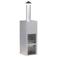 Feuerstelle Makarima ca. 45x199x45 cm Silber - Silberfarben, KONVENTIONELL, Metall (45/199/45cm) - Gardenson