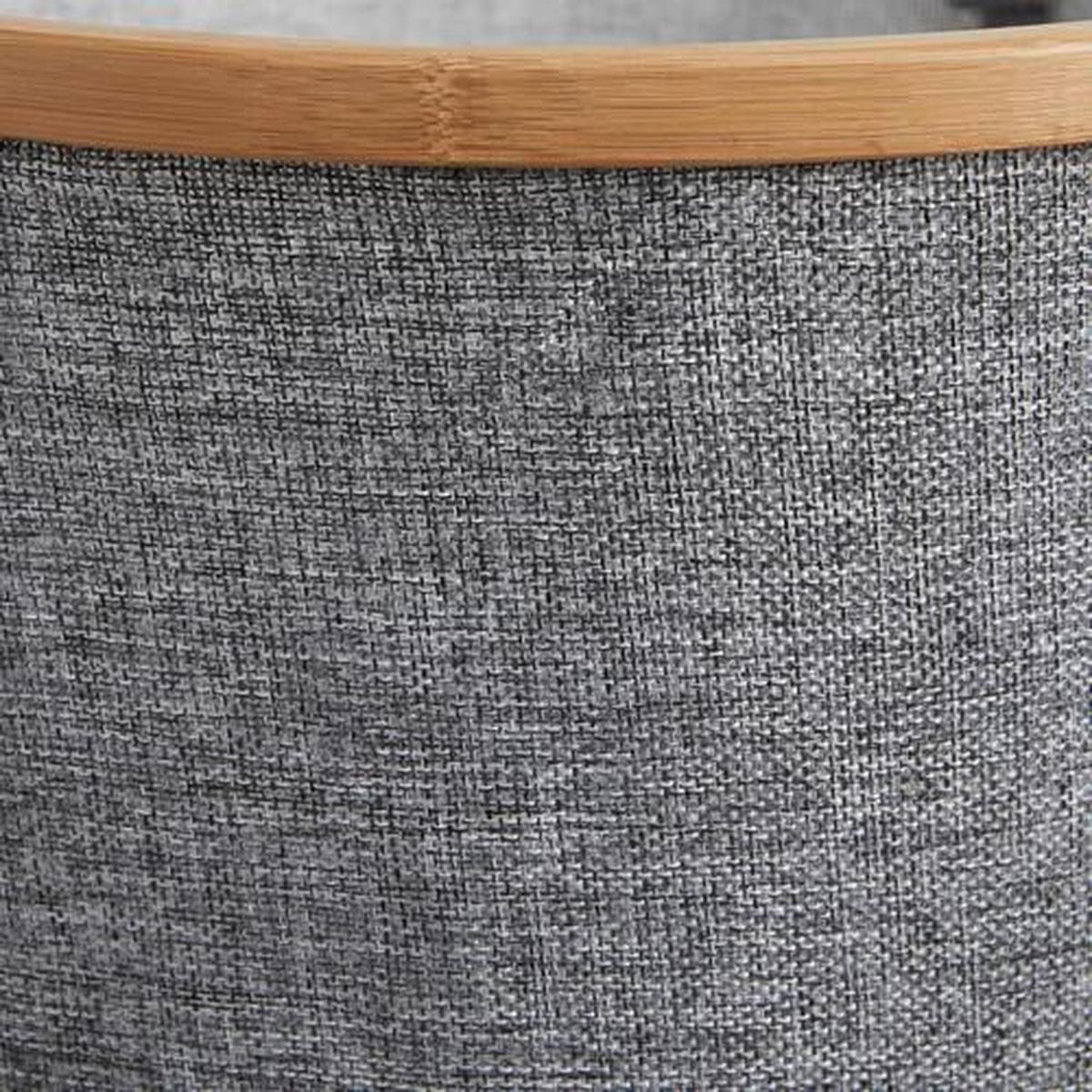 POJEMNIK DO PRZECHOWYWANIA BENT - szary, Modern, drewno/tkanina (38/32cm) - Modern Living