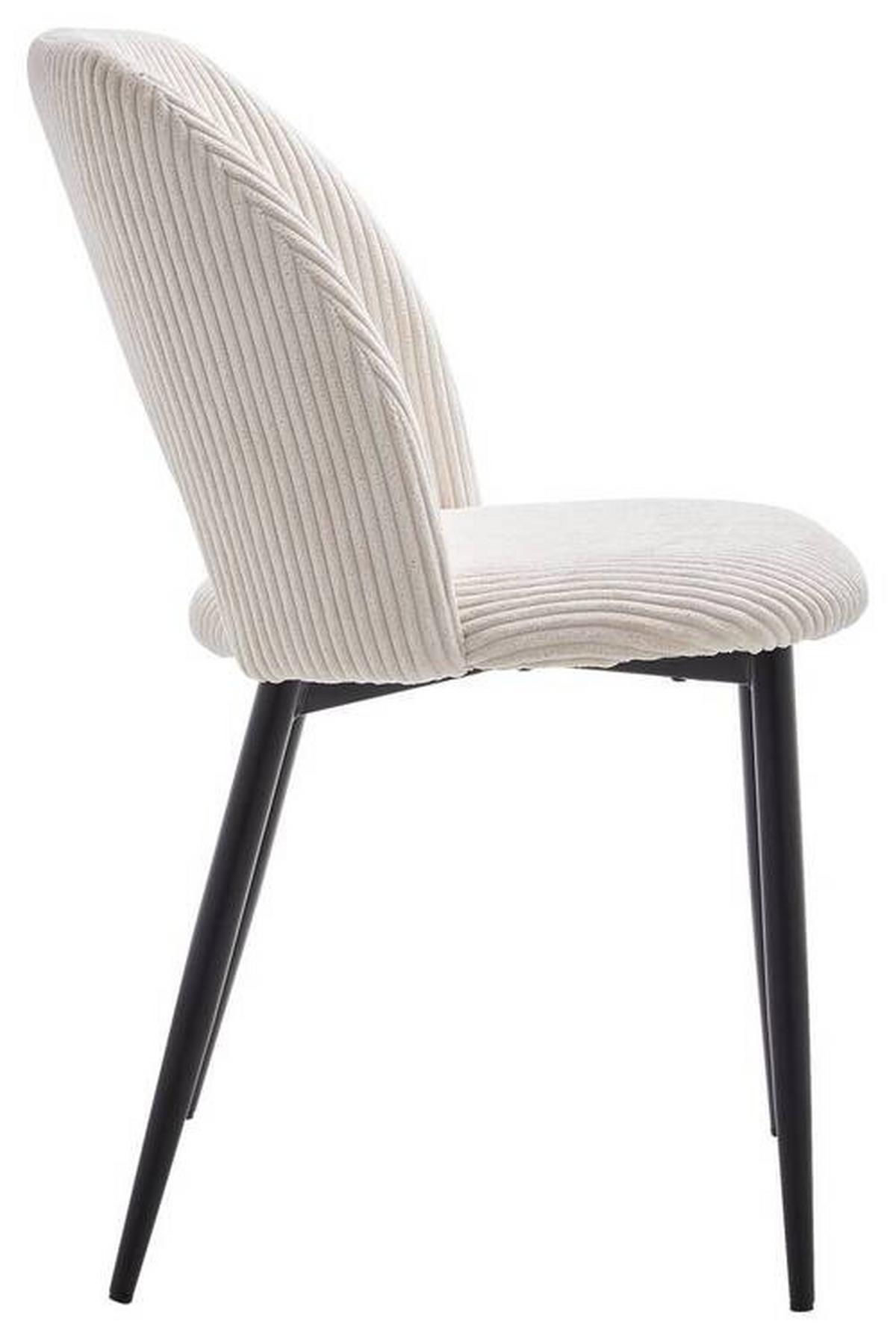 Stuhl Zoe Beige - Beige/Schwarz, Lifestyle, Textil/Metall (51/82/57cm) - Mömax
