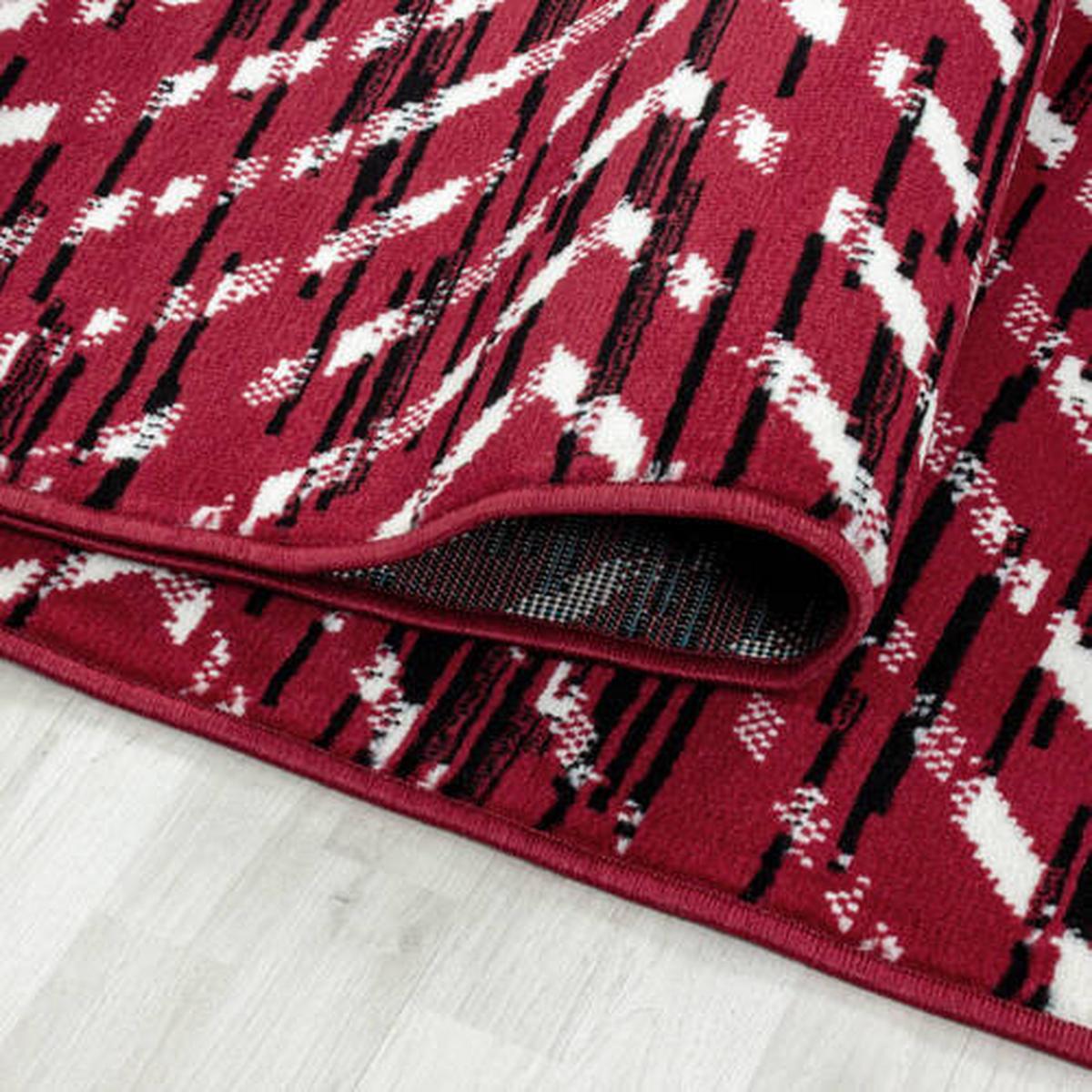 Webteppich Base Rot ca. 140x200cm - Rot, Design, Textil (140/200cm)