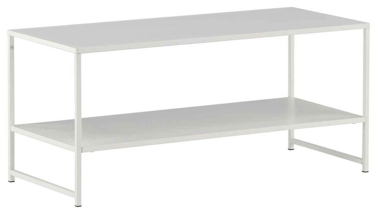COUCHTISCH STAAL - Weiß, Design, Metall (102/43/45cm) - Livetastic