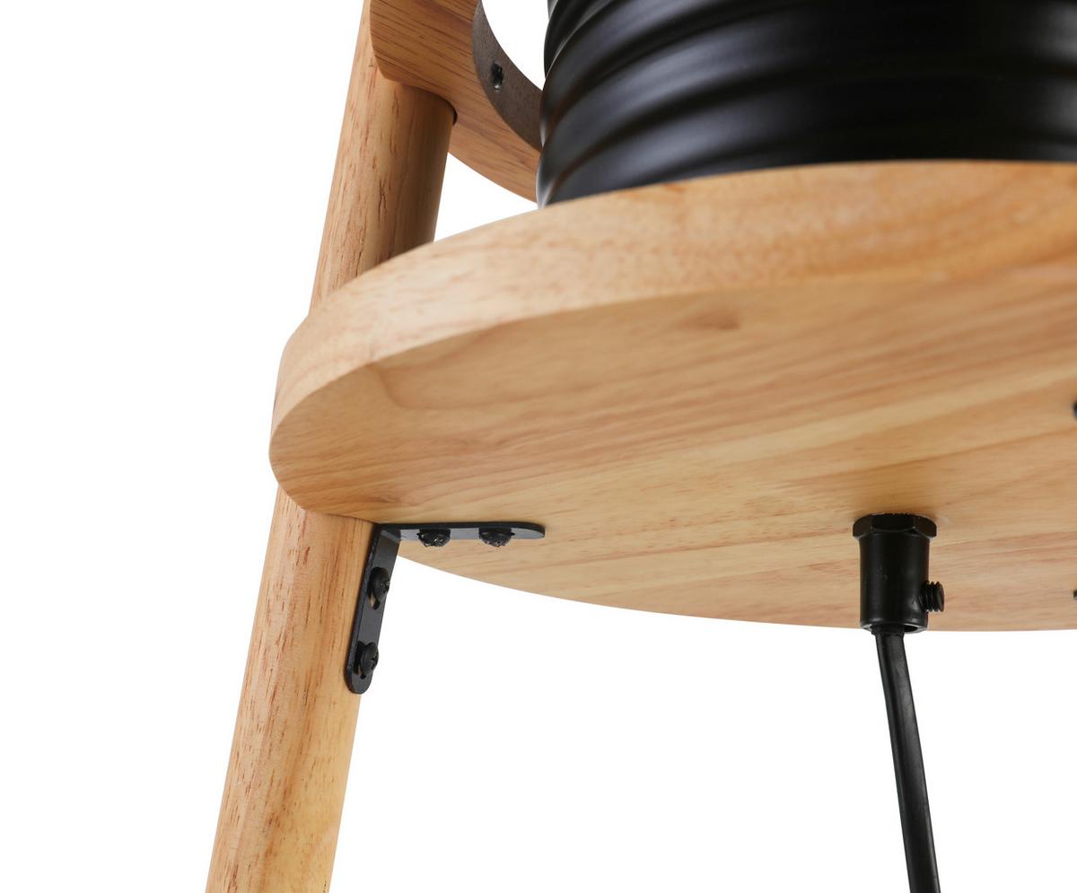 Állólámpa Bekka - natúr színű/fekete, Modern, Üveg/fém (37/33/132cm) - Bessagi Home