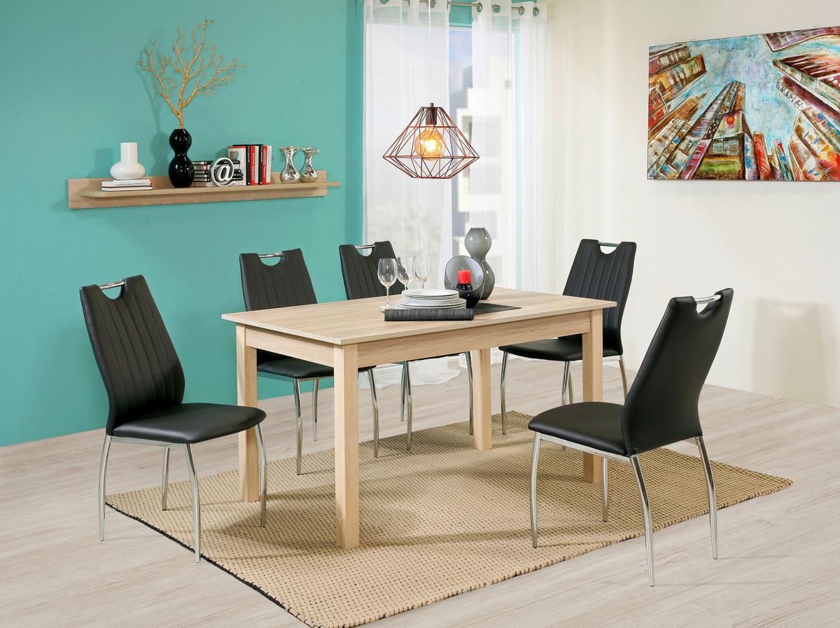 Raztegljiva Miza Coburg, Barva Hrasta, 140x80cm - hrast sonoma, Design, leseni material (140/80/76,5cm) - P & B