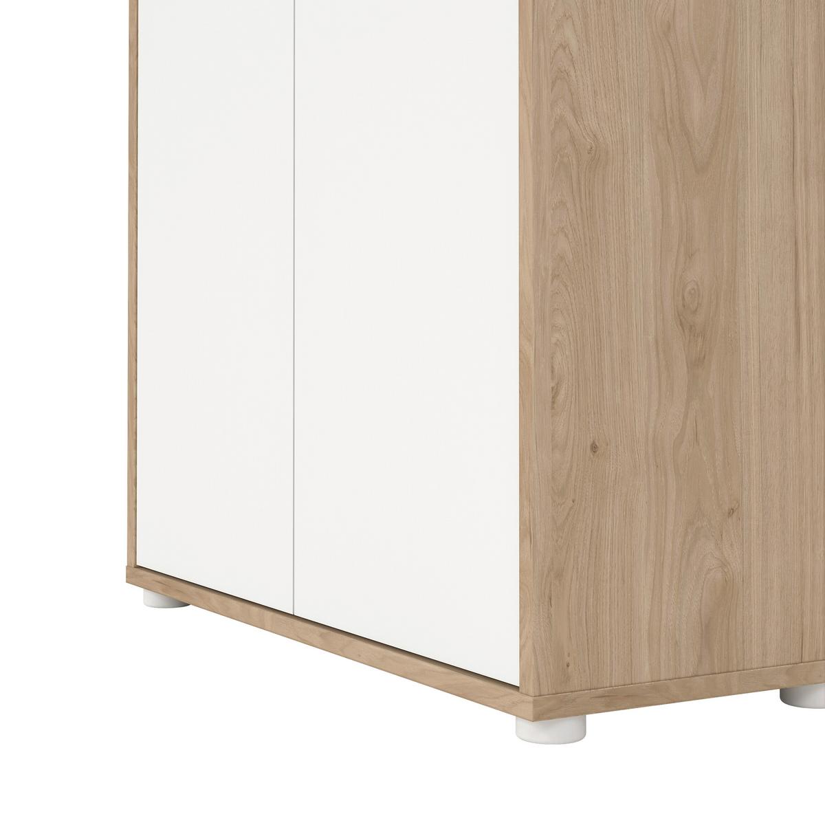 Arhivska Omara Sign, Bela, Barva Hrasta - barve hrasta/bela, Moderno, leseni material (79,6/207,7/34,3cm) - MID.YOU