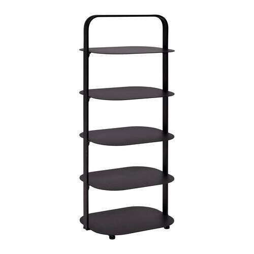 Regal Levit in Schwarz - Schwarz, MODERN, Kunststoff/Metall (47/109/35cm) - Premium Living