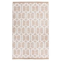 FLACHWEBETEPPICH MY NOMAD - Sandfarben/Weiss, Design, Textil (120/170cm) - Novel