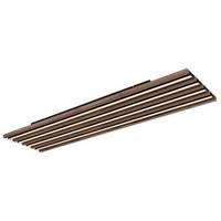 LED-DECKENLEUCHTE 67347D5CCT HAYDEN - Weiss/Dunkelbraun, Natur, Holzwerkstoff/Kunststoff (120/30/6cm) - Globo