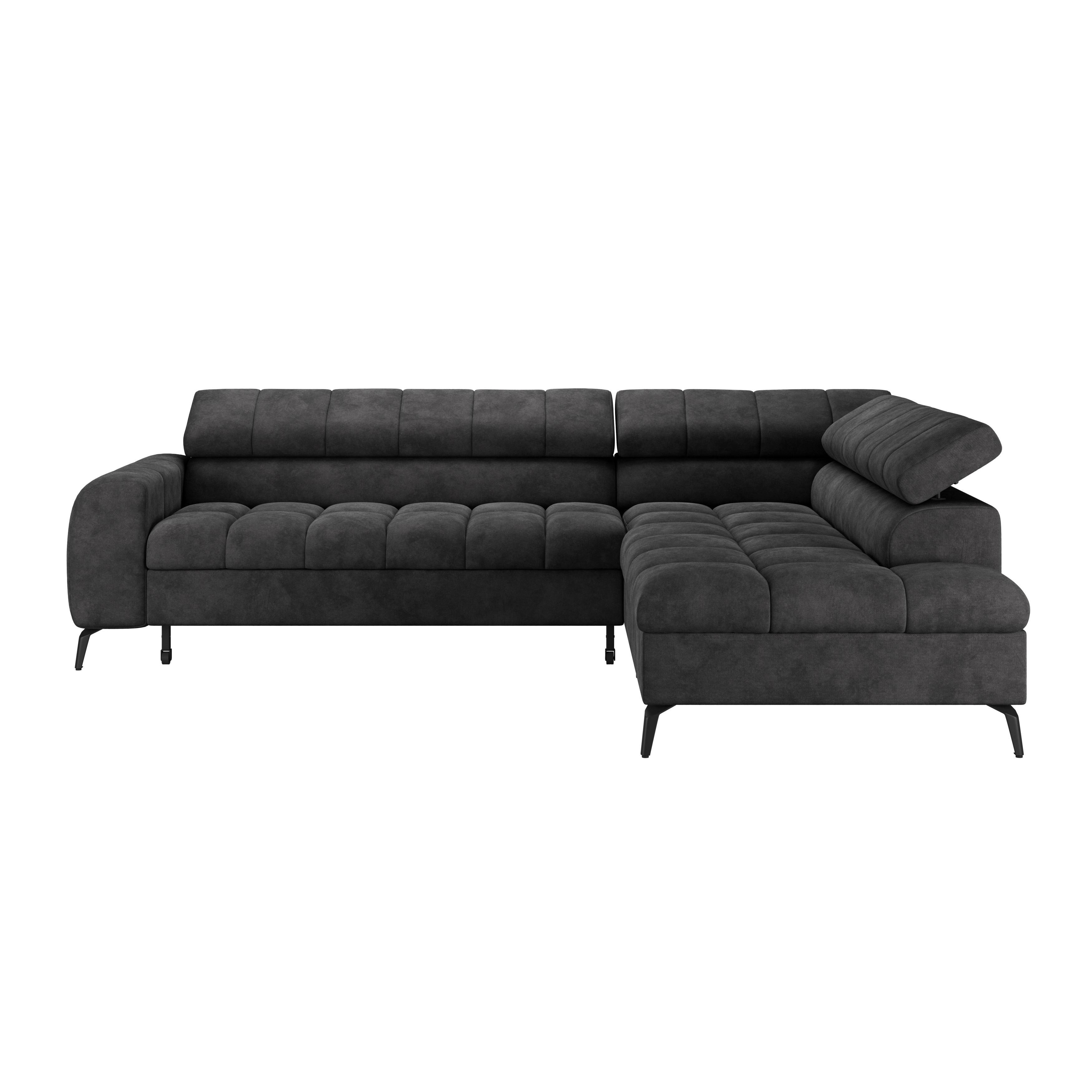 Kutna Garnitura Volf - crna, Trend, tekstil/metal (261/203cm)