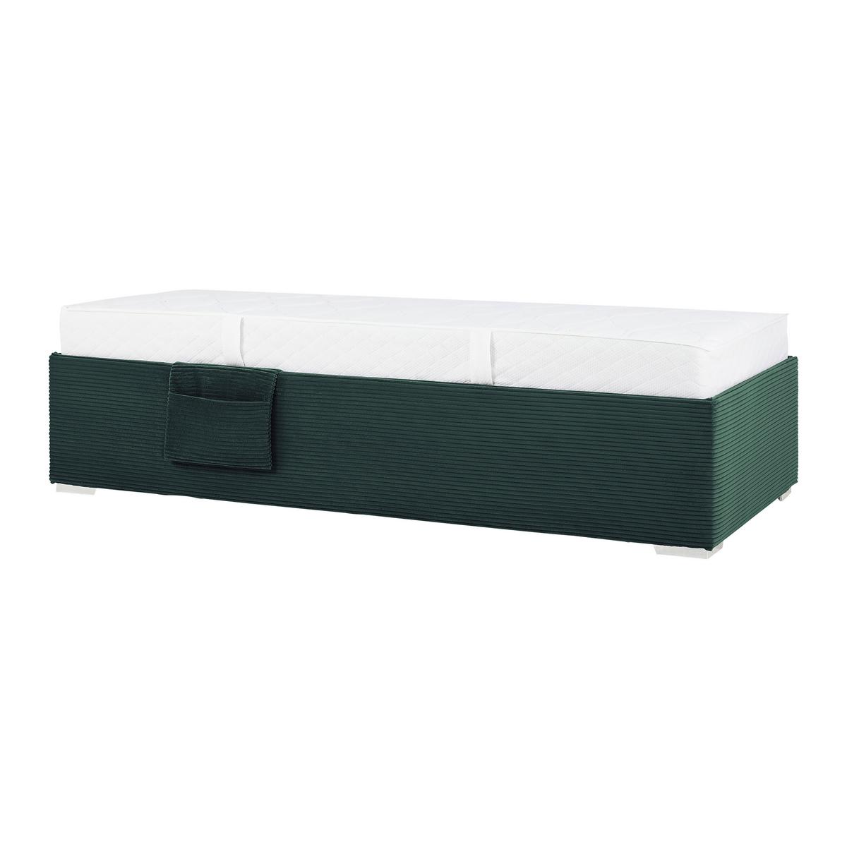 PAT REMI DECOR VERDE INCHIS - verde închis/culoare natur, Konventionell, lemn/textil (90/200cm) - Mömax