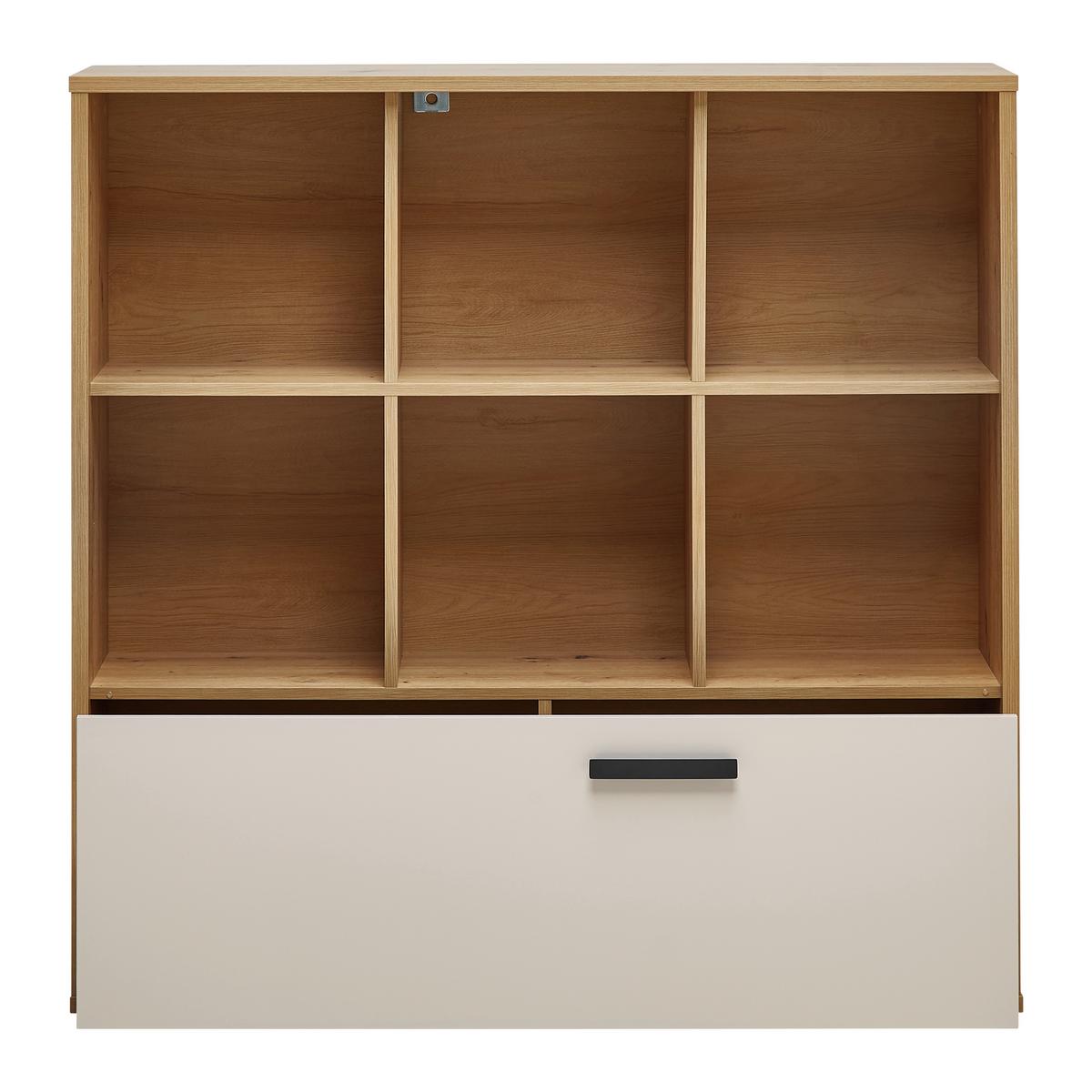 Regal Casa Mia Kaschmir/Eiche Artisan - Kaschmir/Anthrazit, KONVENTIONELL, Holzwerkstoff/Metall (120/121/36cm) - Mömax