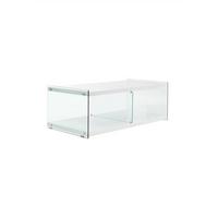 Beistelltisch Tv-Tisch Elementary 100 Weiss - Weiss, Design, Glas/Holz (120/45/60cm) - Kayoom