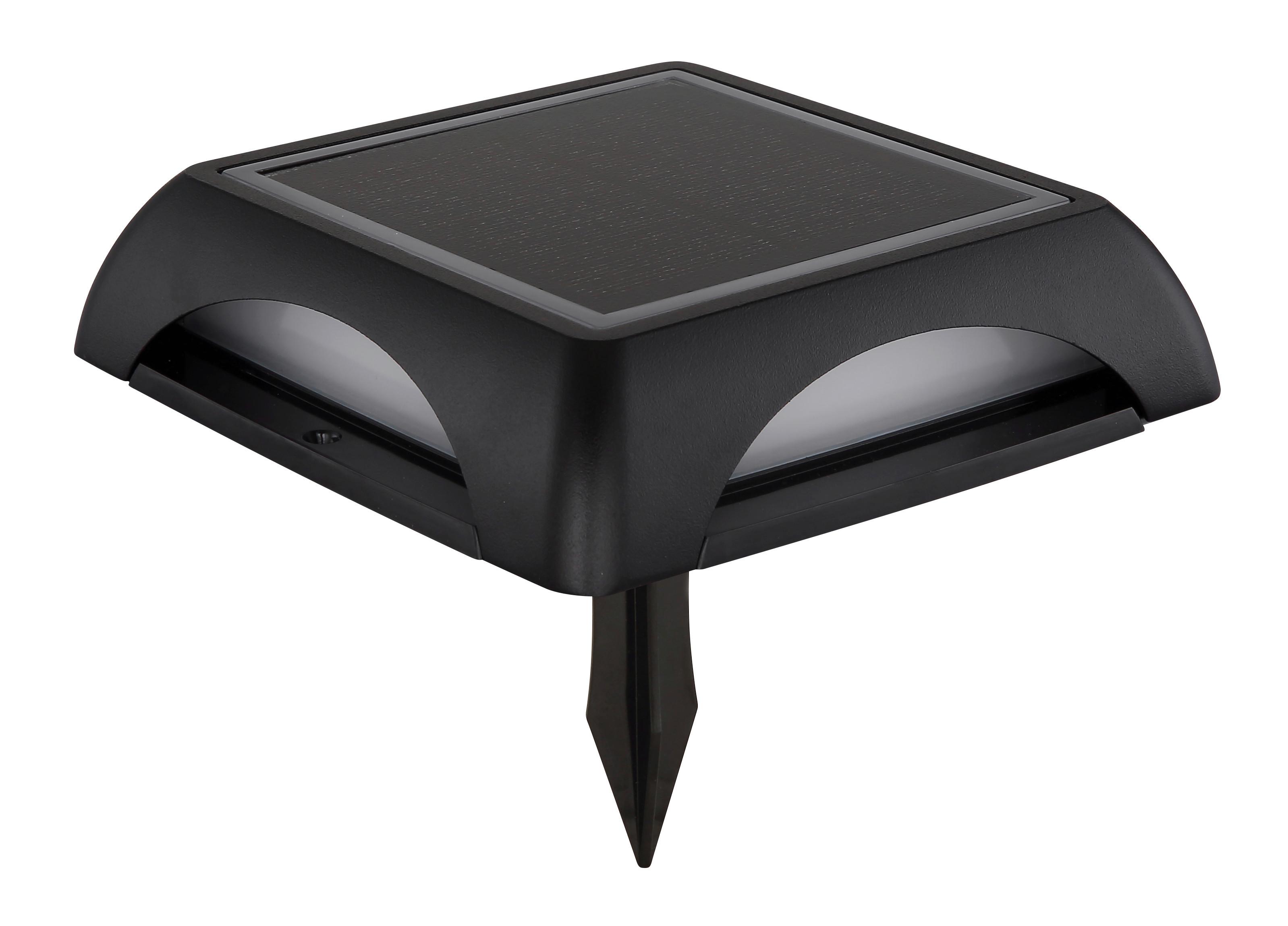 Solarleuchte 36505  Solar - Opal/Schwarz, Design, Kunststoff/Metall (14/14/3,6cm) - Globo