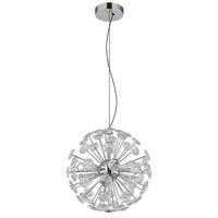 LED-HÄNGELEUCHTE 16047H1C VIRINA - Klar/Chromfarben, Konventionell, Glas/Kunststoff (45/150cm) - Globo