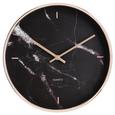 Uhr Priya ca.ø30,4cm - Schwarz, MODERN, Glas/Kunststoff (30,4cm) - Mömax modern living