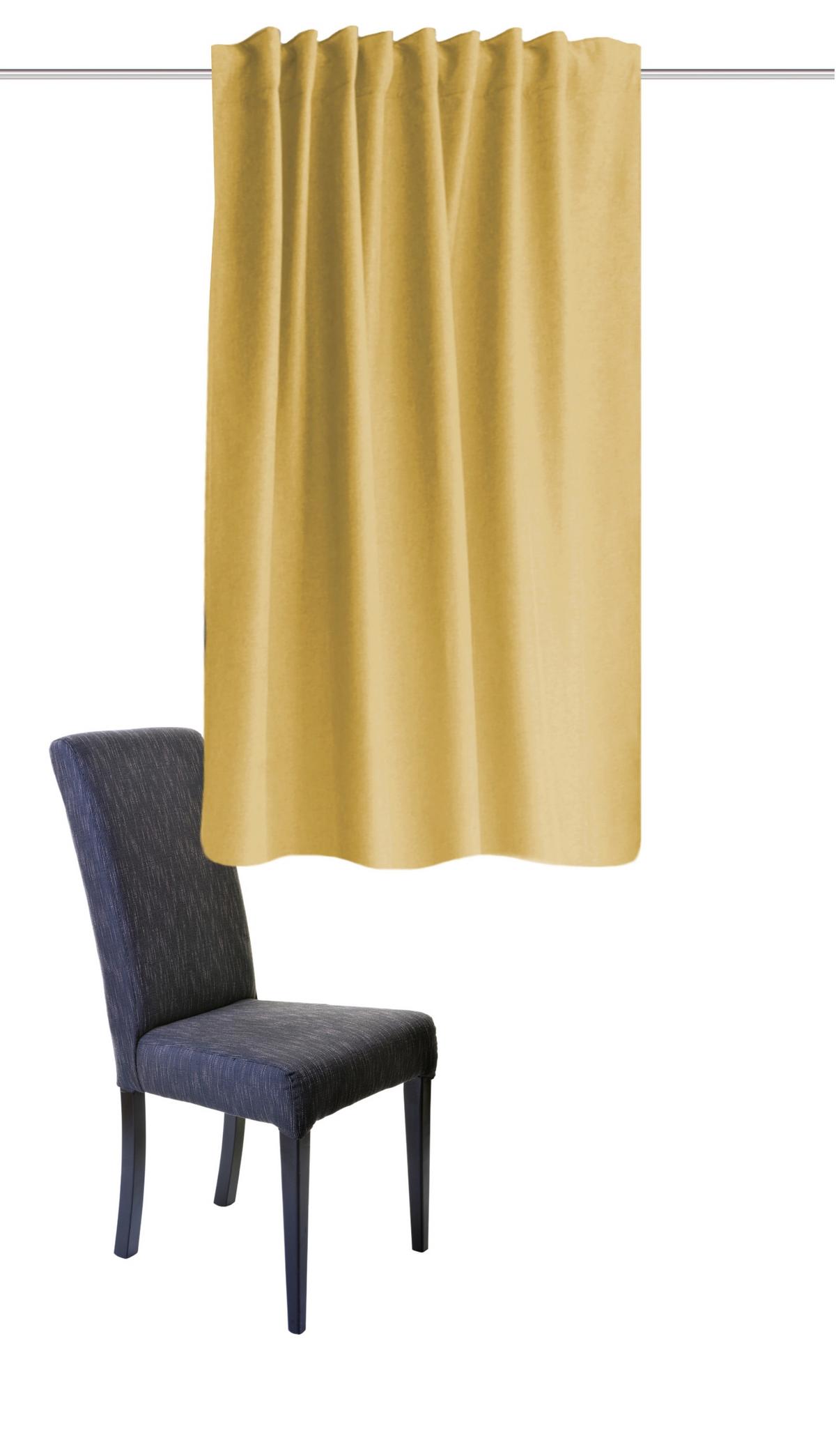 Wärmeschutzvorhang Eskimo Gelb ca. 135x145cm - Gelb, Basics, Textil (135/145cm) - Schmidt W. Gmbh