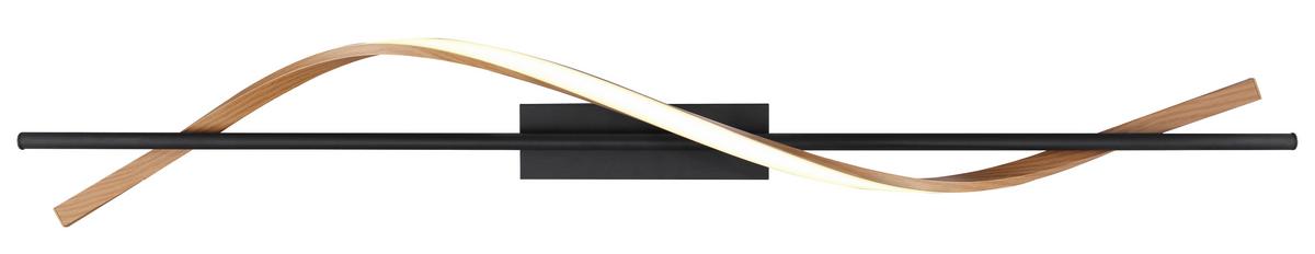 LED-DECKENLEUCHTE 67354D WATKINS - Weiss/Schwarz, Design, Kunststoff/Metall (115/14/17cm) - Globo