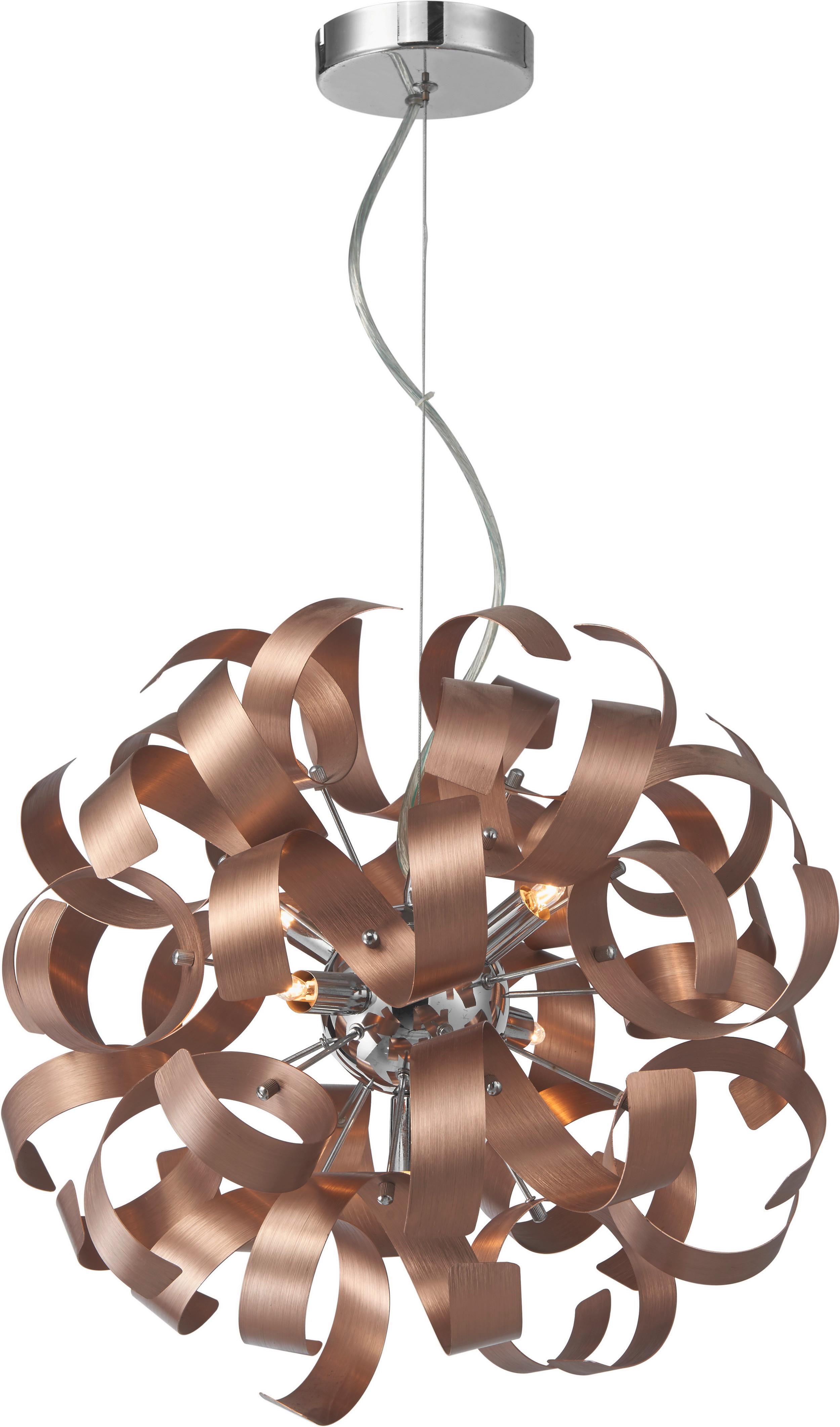 LAMPA WISZĄCA LED CURLY - miedziany, Lifestyle, metal (40/320cm) - Ambiente