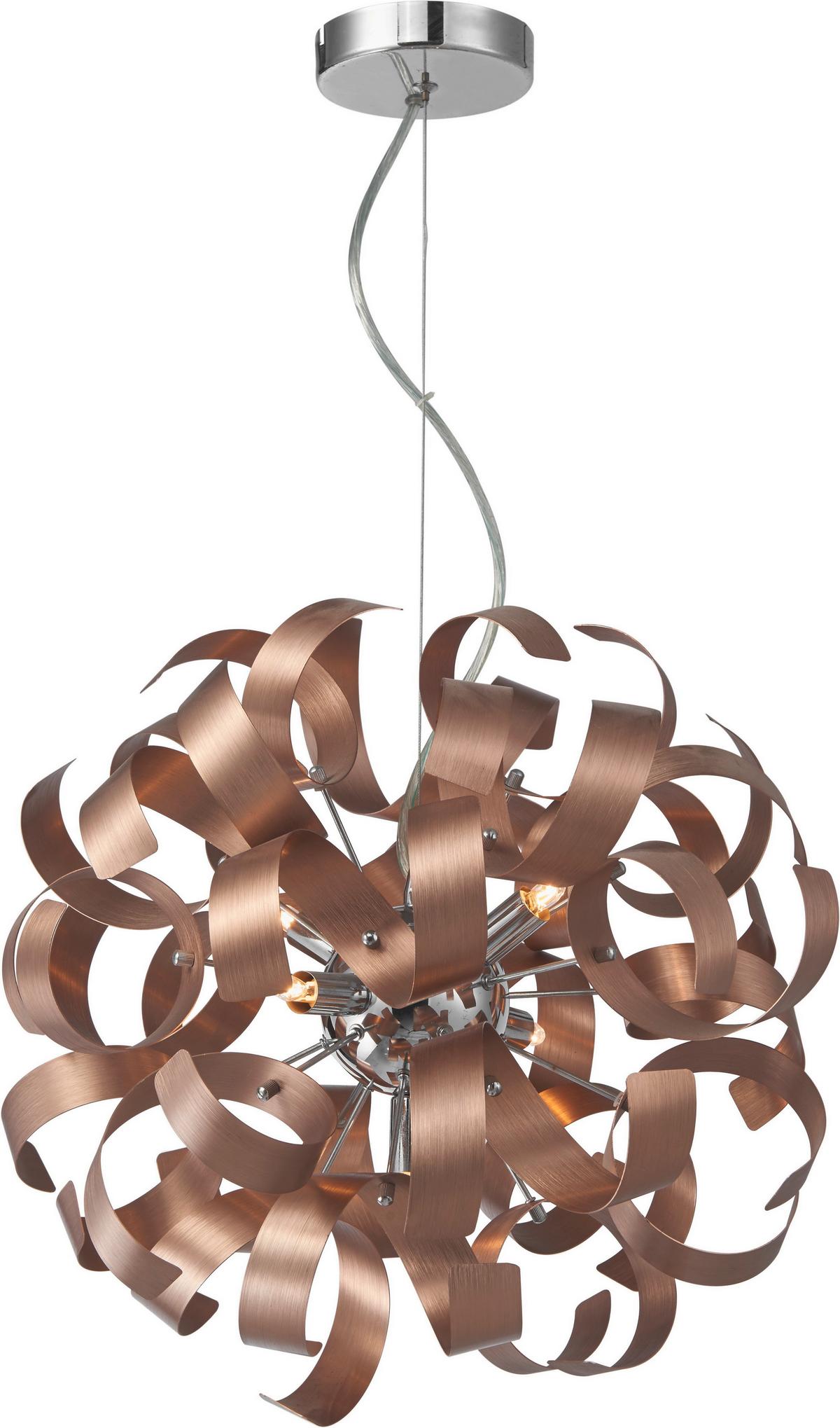 LAMPA WISZĄCA LED CURLY - kolor miedziany, Lifestyle, metal (40/320cm) - Ambiente