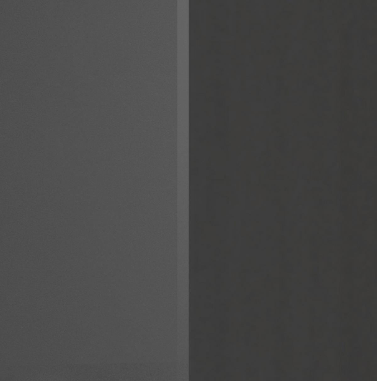 Eckunterschrank Mailand Graphitfarben - Silberfarben/Graphitfarben, MODERN, Holzwerkstoff/Metall (110/85/60cm) - Held