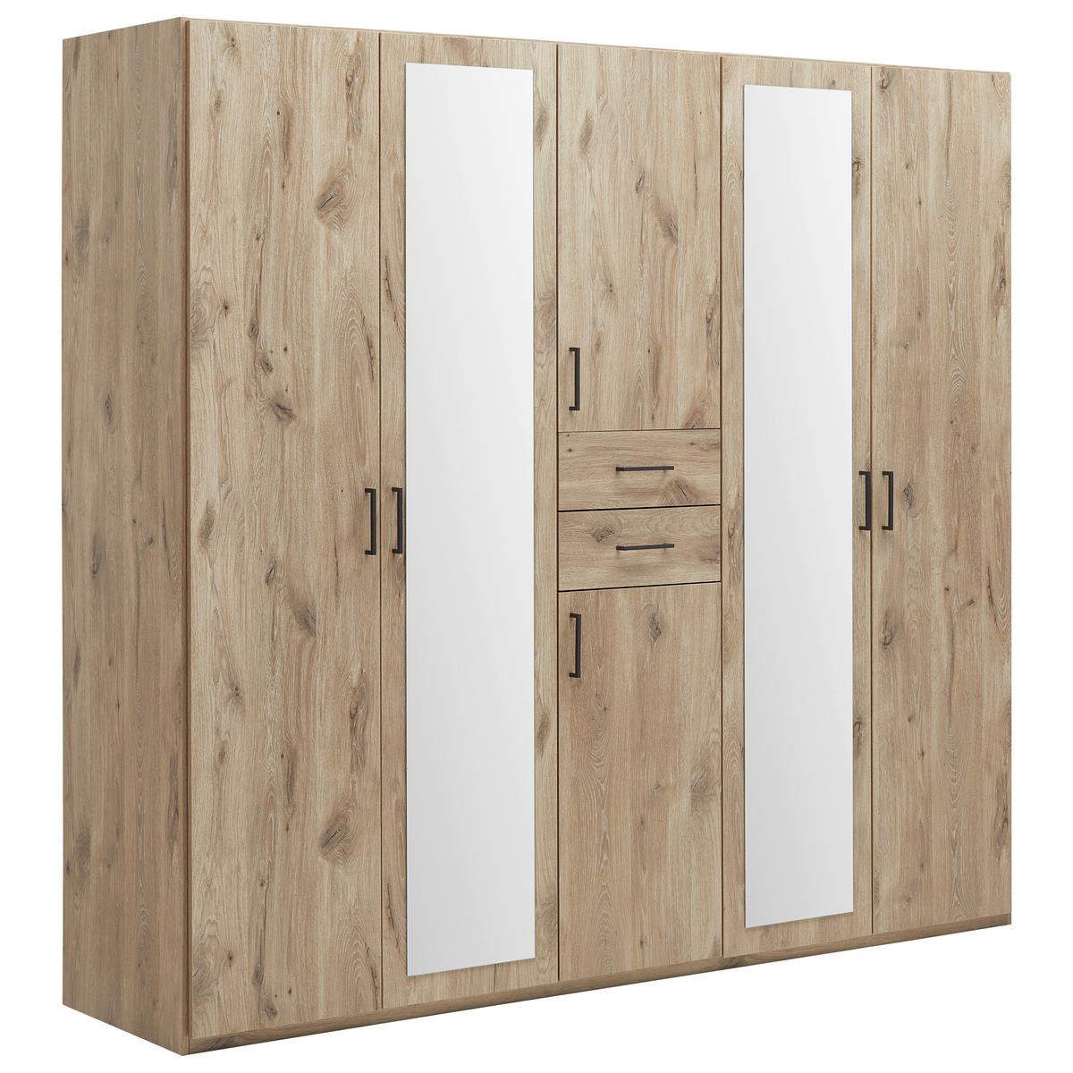 Dulap Dillingen DILLINGEN -EXKLUSIV- - culoare lemn stejar, Konventionell, sticlă/material pe bază de lemn (225/208/58cm) - Mömax