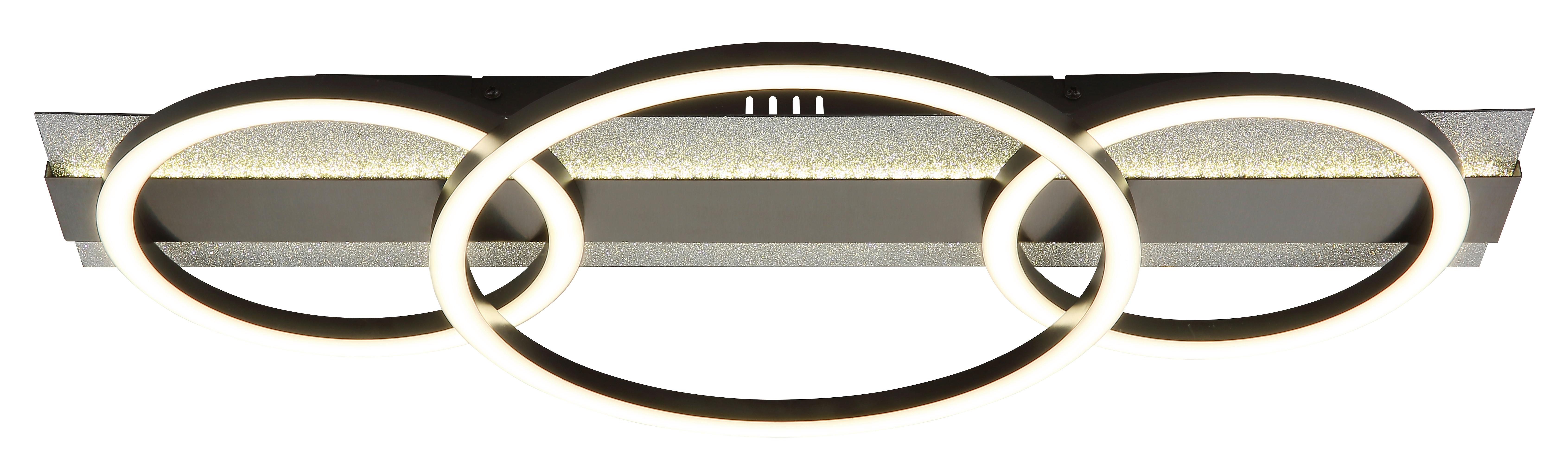 Led Stropna Svjetiljka Norberto - bijela/srebrne boje, Design, metal/plastika (62,2/30/8,8cm) - Globo