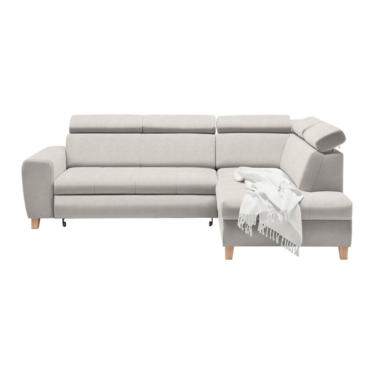 Ecksofa Lugo Creme - Creme, MODERN, Holz/Kunststoff (266/98/205cm) - Mömax