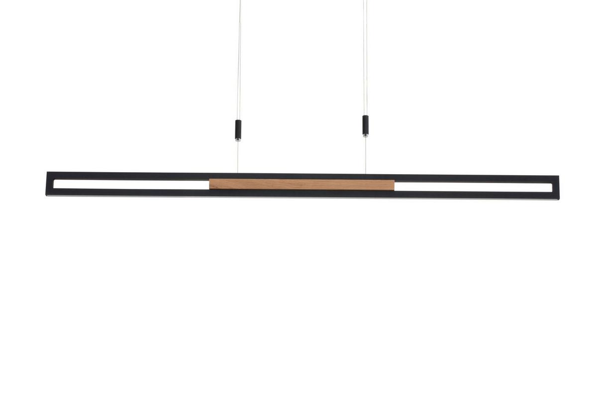 LAMPA WISZĄCA LED RAPHAELO - czarny, Basics, metal/drewno (127,8cm) - Dieter Knoll